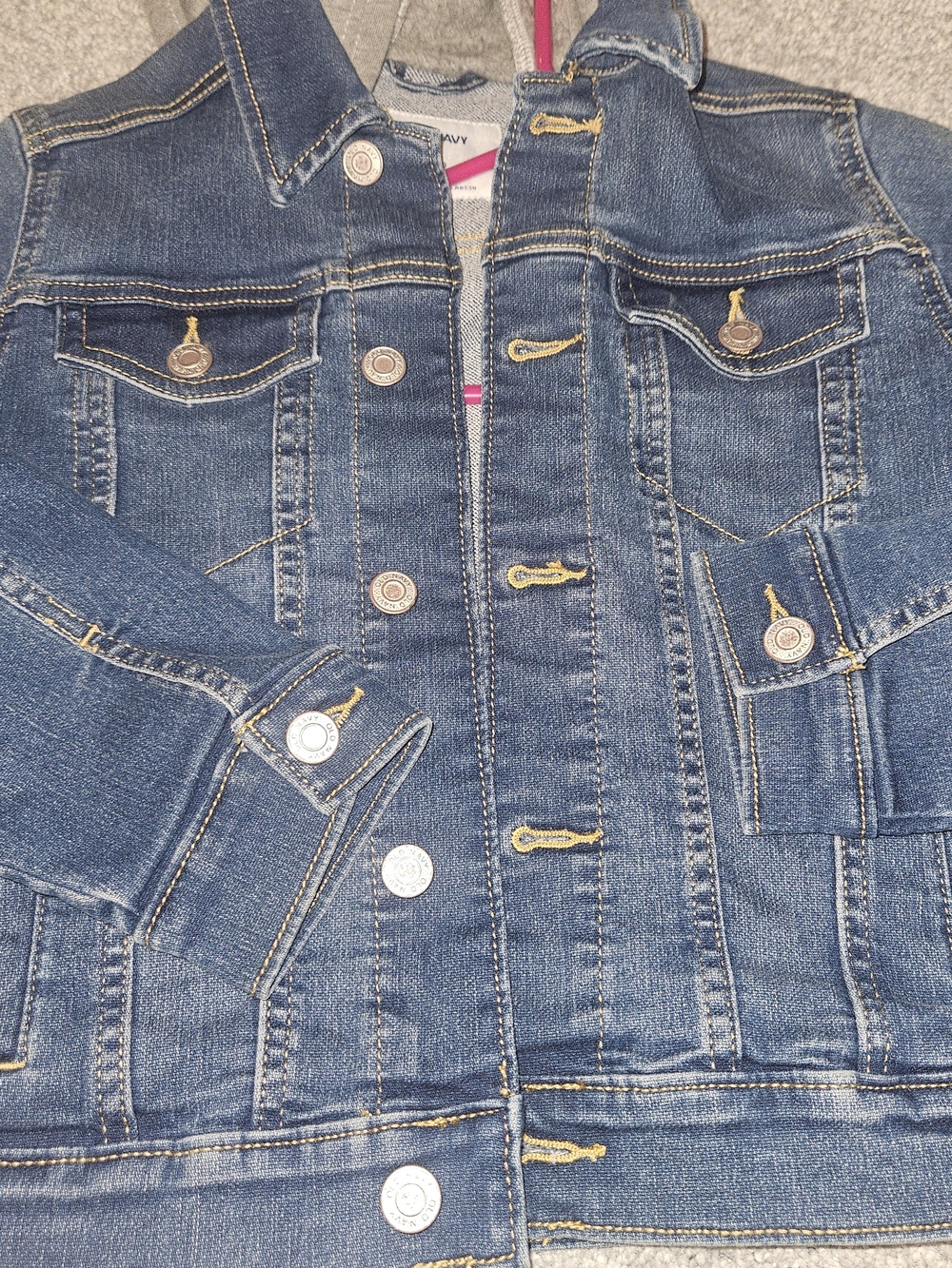 Old Navy Blue Kids Denim Jacket with Contrast Stitching